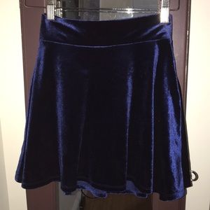 Velvet Mini Skirt